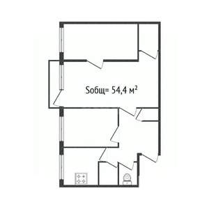 3-к квартира, вторичка, 54м2, 5/5 этаж
