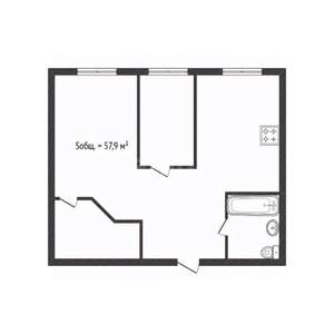 2-к квартира, вторичка, 58м2, 8/11 этаж