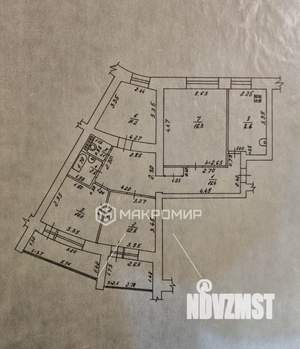 4-к квартира, вторичка, 79м2, 2/9 этаж