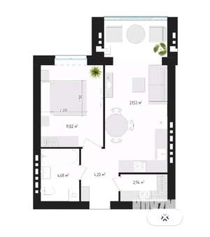 1-к квартира, вторичка, 44м2, 4/5 этаж