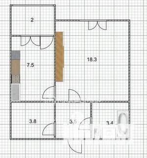 1-к квартира, вторичка, 37м2, 9/10 этаж