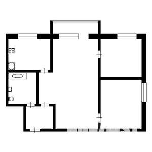 3-к квартира, вторичка, 44м2, 2/5 этаж