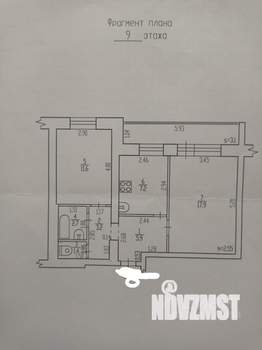 2-к квартира, вторичка, 50м2, 9/10 этаж