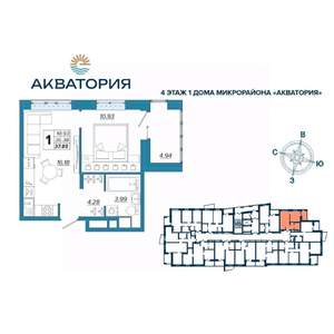 1-к квартира, вторичка, 38м2, 16/16 этаж