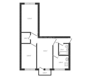 3-к квартира, вторичка, 61м2, 5/5 этаж