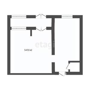 2-к квартира, вторичка, 48м2, 1/10 этаж