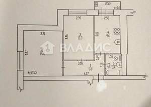 2-к квартира, вторичка, 50м2, 4/5 этаж