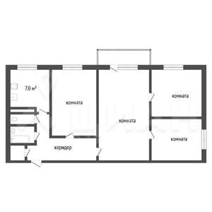 4-к квартира, вторичка, 74м2, 1/5 этаж