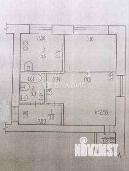 2-к квартира, вторичка, 32м2, 1/4 этаж