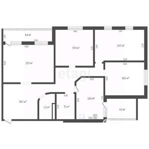 4-к квартира, вторичка, 151м2, 5/10 этаж