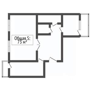2-к квартира, вторичка, 70м2, 1/10 этаж
