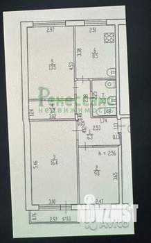 3-к квартира, вторичка, 62м2, 5/6 этаж