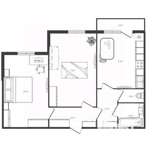 2-к квартира, вторичка, 60м2, 5/10 этаж