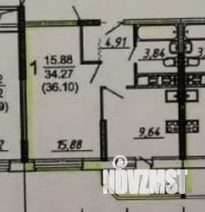 1-к квартира, вторичка, 35м2, 9/15 этаж