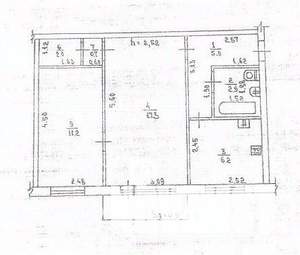 2-к квартира, вторичка, 46м2, 5/5 этаж
