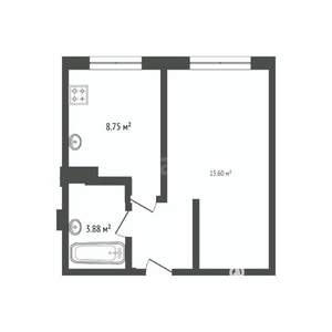 1-к квартира, вторичка, 32м2, 6/10 этаж