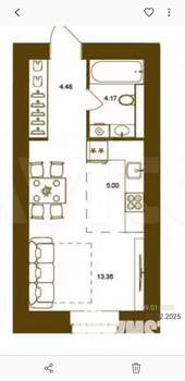 Студия квартира, вторичка, 27м2, 4/16 этаж