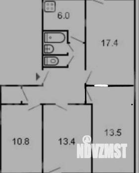 4-к квартира, вторичка, 75м2, 1/5 этаж