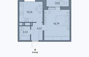 1-к квартира, вторичка, 36м2, 11/16 этаж