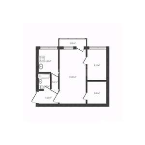 3-к квартира, вторичка, 45м2, 5/5 этаж