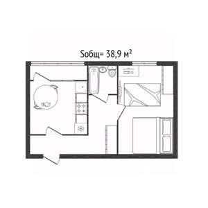 1-к квартира, вторичка, 39м2, 10/11 этаж