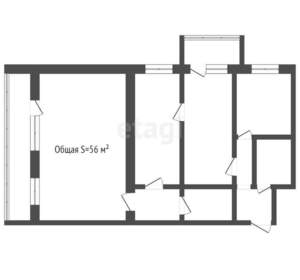 3-к квартира, вторичка, 56м2, 2/5 этаж