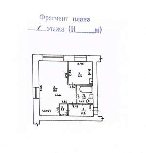 1-к квартира, вторичка, 30м2, 1/5 этаж