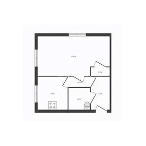 1-к квартира, вторичка, 30м2, 4/4 этаж