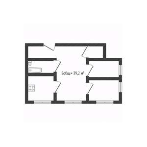 2-к квартира, вторичка, 40м2, 1/3 этаж