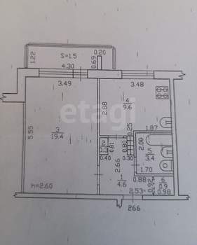 1-к квартира, вторичка, 40м2, 7/10 этаж