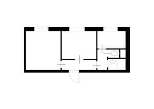 2-к квартира, вторичка, 55м2, 2/5 этаж