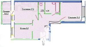 2-к квартира, вторичка, 51м2, 3/5 этаж