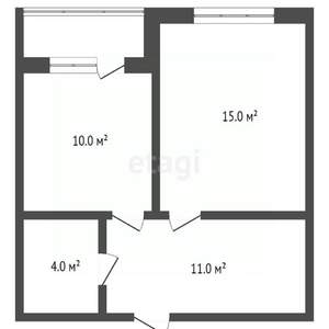 1-к квартира, вторичка, 40м2, 1/6 этаж