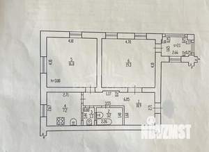 2-к квартира, вторичка, 60м2, 3/3 этаж