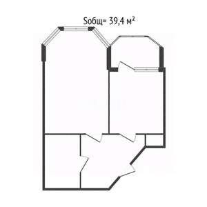 1-к квартира, вторичка, 39м2, 7/16 этаж