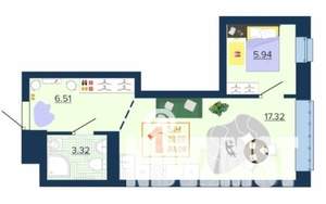 1-к квартира, вторичка, 33м2, 1/16 этаж