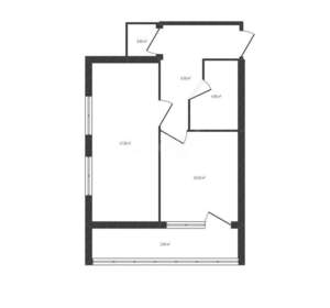 1-к квартира, вторичка, 41м2, 7/14 этаж