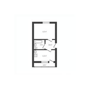 1-к квартира, вторичка, 34м2, 1/5 этаж