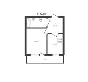 1-к квартира, вторичка, 45м2, 9/10 этаж