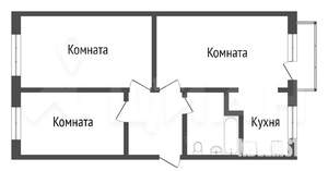 3-к квартира, вторичка, 66м2, 1/9 этаж
