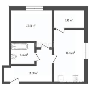 1-к квартира, вторичка, 51м2, 3/15 этаж
