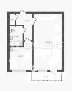 1-к квартира, вторичка, 31м2, 4/5 этаж