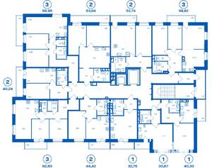 2-к квартира, вторичка, 64м2, 14/16 этаж