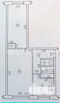 2-к квартира, вторичка, 45м2, 3/5 этаж