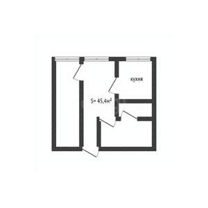 2-к квартира, вторичка, 45м2, 1/5 этаж