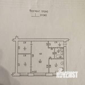 2-к квартира, вторичка, 44м2, 1/3 этаж