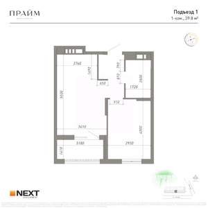 1-к квартира, вторичка, 40м2, 7/14 этаж