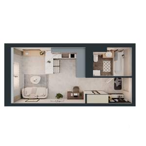 1-к квартира, вторичка, 26м2, 2/16 этаж