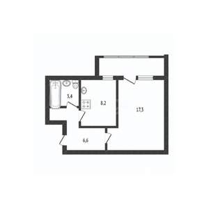 1-к квартира, вторичка, 38м2, 5/10 этаж