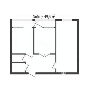 2-к квартира, вторичка, 49м2, 4/9 этаж
